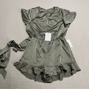 Show Me Your Mumu Say I Do Romper Moss Green Size Medium